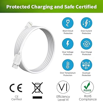 Amazon | Google Nest Cam(バッテリー)用10フィート/3m充電